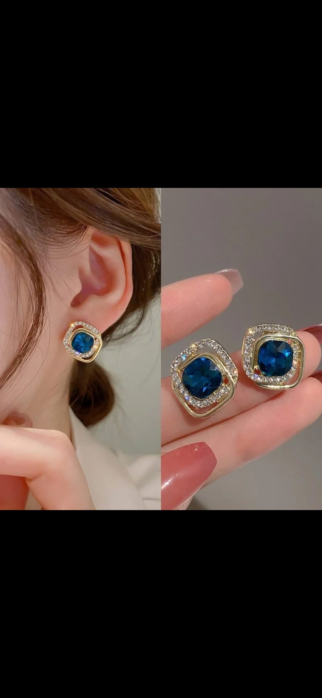 Blue stone stud